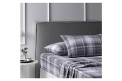 Checkered Cotton Flannelette Sheet Set by Accessorize