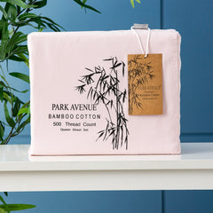 500 Thread count Peach Natural Bamboo Cotton Sheet sets by Park Avenue