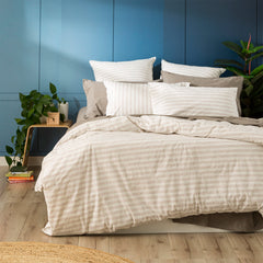 Leo Yarn Dyed Vintage washed Cotton Quilt cover set by Renee Taylor