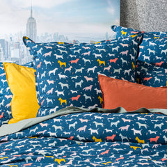 Novelty European Vintage Washed Printed Cotton Quilt cover set Euro P/Case by Renee Taylor