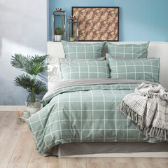 Sander European Vintage Washed Printed Cotton Quilt cover set Euro P/Case by Renee Taylor