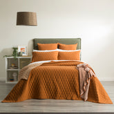 Diamante Vintage Stone Washed Cotton Reversible Quilted Wood Coverlet Set By Renee Taylor