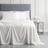 Cavallo Stone Washed 100 % French Linen White Sheet set by Renee Taylor