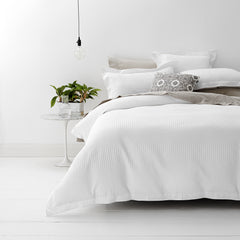 Elegance Waffle White Cotton Jacquard Euro PC by Renee Taylor