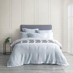 Elegance Waffle Sky Cotton Jacquard Quilt Cover set by Renee Taylor