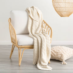 Lenni 100% Cotton Knitted Throw by Renee Taylor