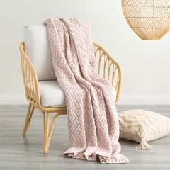 Lenni 100% Cotton Knitted Throw by Renee Taylor