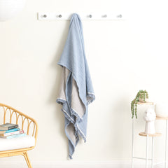 Dreamy Vintage Washed Yarn Dyed Textured Cotton Throw by Renee Taylor