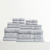 Stella 650 GSM Silver Soft Bamboo Cotton 14 Piece Bath Towel by Renee Taylor