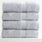 Stella 650 GSM Silver Soft Bamboo Cotton 4 Piece Bath Towel by Renee Taylor