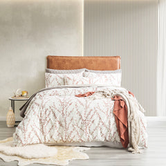 175 Gsm Egyptian Winter Berry Cotton Flannelette Quilt Cover Set by Park Avenue