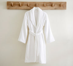 Chalet Quick Dry Terry Cotton White Bath Robes by Renee Taylor