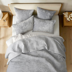 Blake Velvet Coverlet Set Silver Line by Renee Taylor