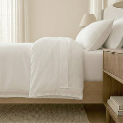 Washed Linen Cotton Quilt Cover Set White by Renee Taylor