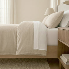 Washed Linen Cotton Quilt Cover Set Natural by Renee Taylor