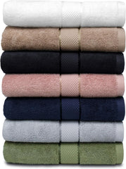 NOUR Signature Bath Towels – 2 Pack | GOTS Certified 100% Cotton, 600 GSM | Charcoal Grey