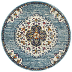 Babylon 202 Blue Round Rug
