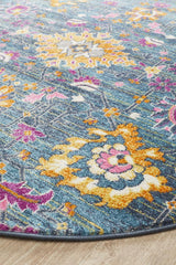 Babylon 210 Blue Round Rug