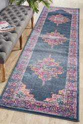 Babylon 211 Navy Runner Rug