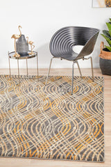 Dreamscape Flurry Modern Charcoal Rug
