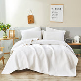 Diamond White Bedspread set by Classic Quilts