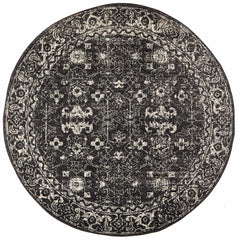 Evoke Estella Charcoal Transitional Round Rug
