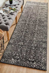 Evoke Estella Charcoal Transitional Runner Rug