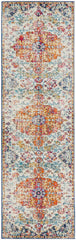 Evoke Carnival White Transitional Runner Rug