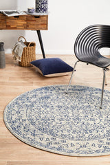 Evoke Whisper White Transitional Round Rug