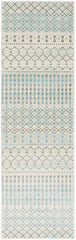 Evoke Slate White Transitional Runner Rug