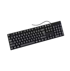 French Letter Keycaps Gaming Keyboard – USB Wired 104-Key Full Size Keyboard for PC & Computer Use