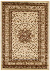 Istanbul Collection Medallion Classic Pattern Ivory Rug