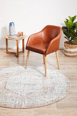 Mayfair Lorissa Peach Round Rug