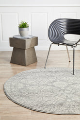 Mirage Gwyneth Stunning Transitional Silver Round Rug