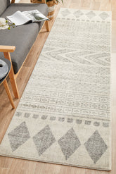 Mirage Adani Modern Tribal Design Grey Runner Rug