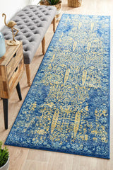Radiance 411 Royal Blue Runner Rug