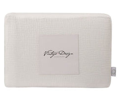 Hugo White Quilt Cover by Vintage Design