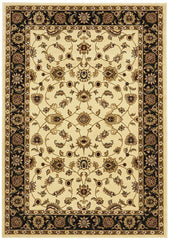 Sydney Collection Classic Rug Ivory With Black Border