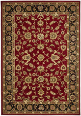 Sydney Collection Classic Rug Red With Black Border