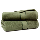 NOUR Signature Bath Towels – 2 Pack | GOTS Certified 100% Cotton, 600 GSM | Sage Green