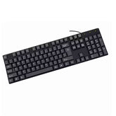 Standard Letter Keycaps Gaming Keyboard – USB Wired 104-Key Full Size Keyboard for PC & Computer Use
