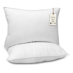 Nour Hotel Collection Pillow – Cotton Sateen, Down-Alternative Fill