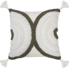 Cirque Olive Square Cushion by Bambury