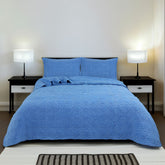 Blue Perennial Bedspread set by Classic Quilts