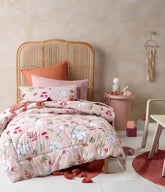 Story Time Pink Printed Cotton Comforter Sets by Happy Kids