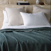 Herringbone Green Wool Blanket by Accessorize