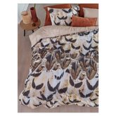 Giselle Natural Cotton Sateen Quilt Cover Sets by Bedding House