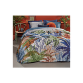 Isla Blue Cotton Sateen Quilt Cover Sets by Bedding House