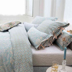 Light Blue Origami Tree Cotton Quilt Cover Set by Pip Studio