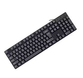 Russian Letter Keycaps Gaming Keyboard – USB Wired 104-Key Full Size Keyboard for PC & Computer Use